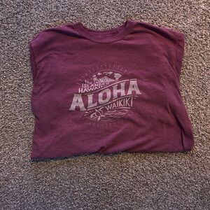Aloha Waikiki Purple Tee